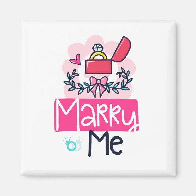 Imán Cásate conmigo Propuesta de Matrimonio (Frente)