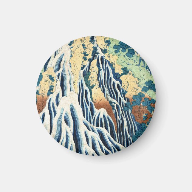 Imán Cascada de agua de ukiyo-e Hokusai de Japón (Frente)
