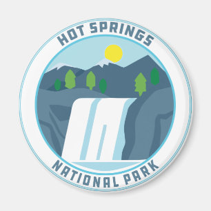 Imán Cascada de agua del Parque Nacional Hot Springs Ar