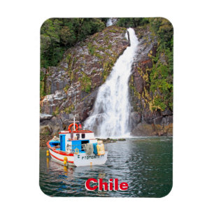 Imán Cascada de barco y cascada, Chile