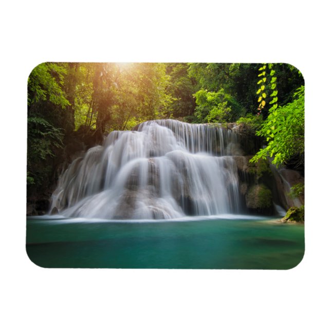 Imán Cascada de Erawan | Kanjanaburi Tailandia (Horizontal)