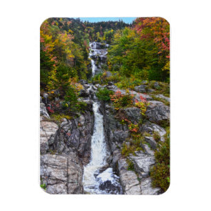 Imán Cascada de plata en otoño, New Hampshire
