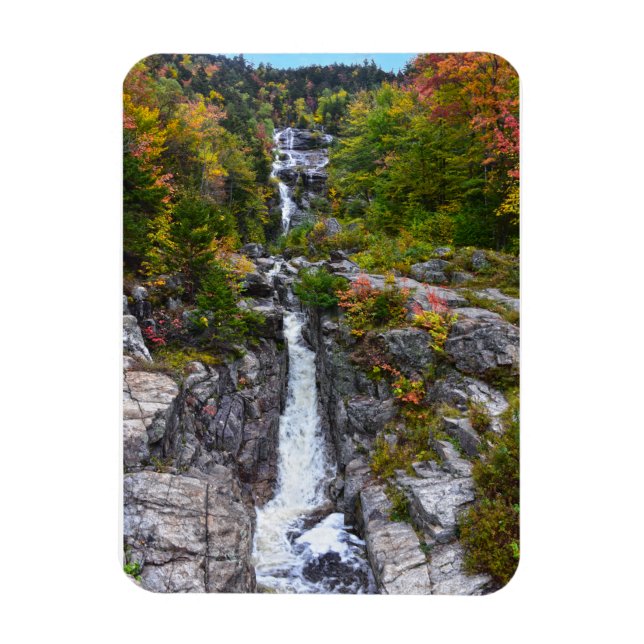 Imán Cascada de plata en otoño, New Hampshire (Vertical)