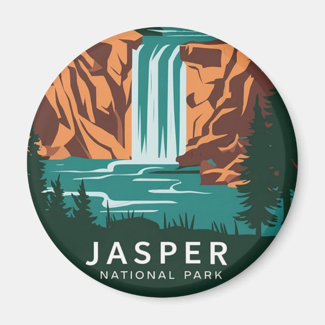 Imán Cascada del Parque Nacional Jasper (Frente)