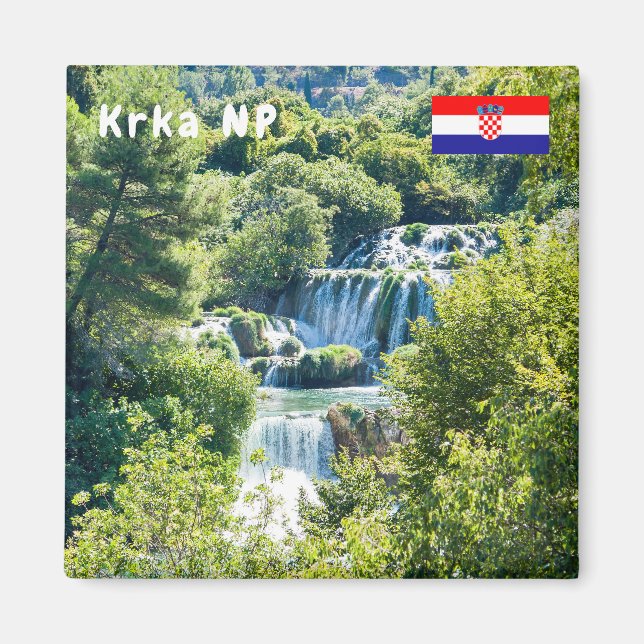 Imán Cascada en el Parque Nacional Krka - Dalmatia, Cro (Frente)