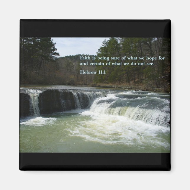 Imán Cascada hebrea 11:1 (Frente)