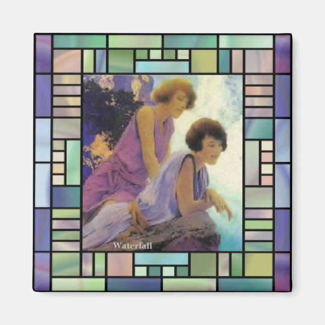 Imán "Cascada", por Maxfield Parrish (Frente)