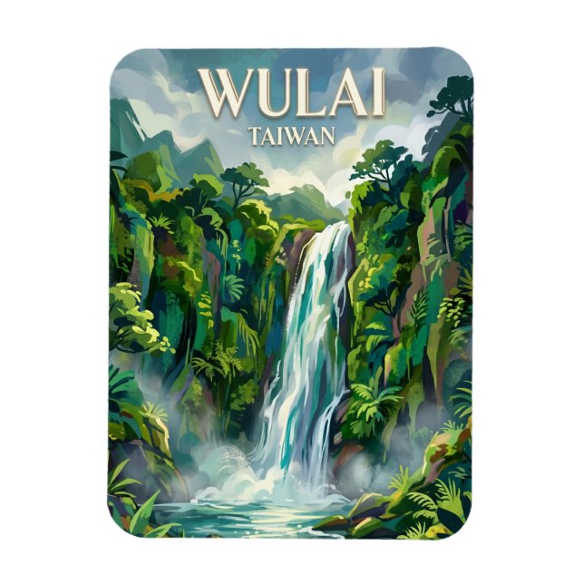 Imán Cascada Wulai Taiwán (Vertical)