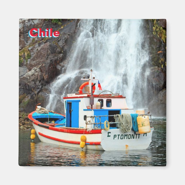 Imán Cascada y barco, Chile (Frente)