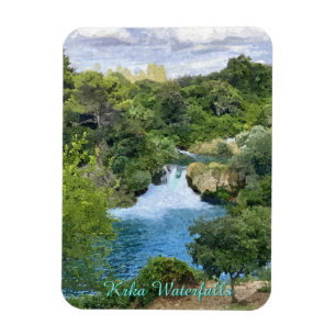 Imán Cascadas de Krka en Croacia vista panorámica remot