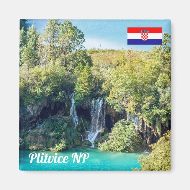 Imán Cascadas en el Parque Nacional de Plitvice - Croac (Frente)