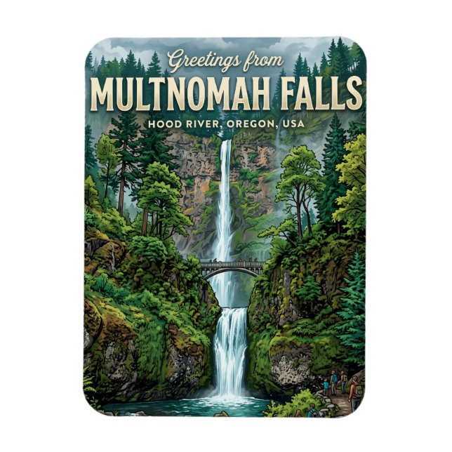 Imán Cascadas Multnomah EE. UU. (Vertical)