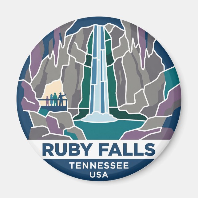 Imán Cascadas Ruby EE. UU. (Frente)