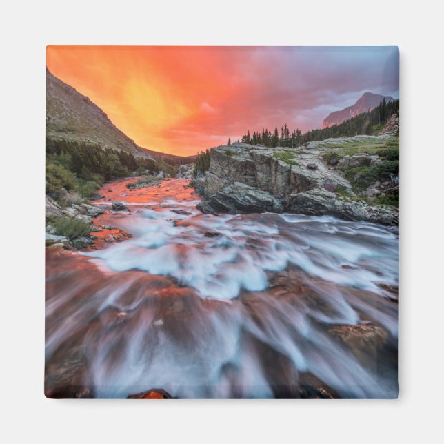 Imán Cascadas Swiftcurrent | Parque Nacional Glaciar Mo (Frente)