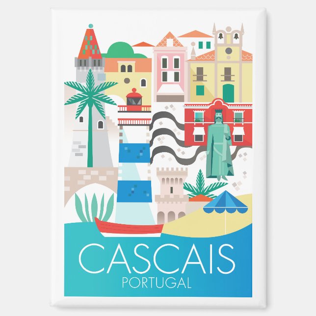 Imán Cascais, Portugal Refrigerator Magnet (Anverso)
