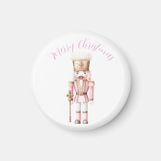 Imán Cascanueces Rosa de Navidad  (Frente)