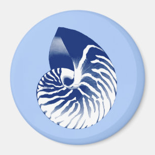 Imán Cáscara del nautilus - marina de guerra, blanco y