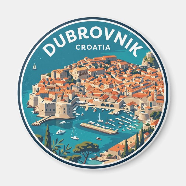 Imán Casco Antiguo de Dubrovnik Croacia (Frente)