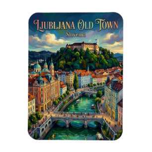 Imán Casco Antiguo de Liubliana Eslovenia