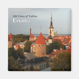 Imán Casco Antiguo de Tallín Estonia Magnet