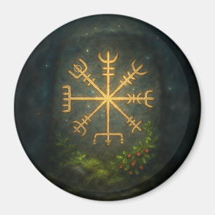 Imán Casco de Awe Aegishjalmur Símbolo Protector Nórdic