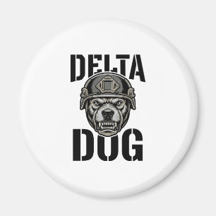 Imán Casco de Bulldog Delta Dog Diseño de Grabado Vinta