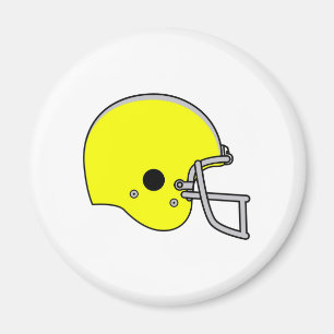 Imán casco de fútbol americano amarillo