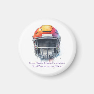 Imán Casco de fútbol motivacional inspirador 