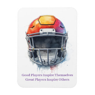 Imán Casco de fútbol motivacional inspirador