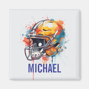 Imán Casco de fútbol motivacional inspirador nombre