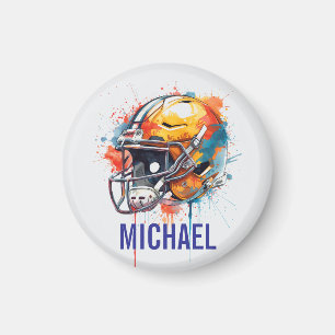 Imán Casco de fútbol motivacional inspirador nombre