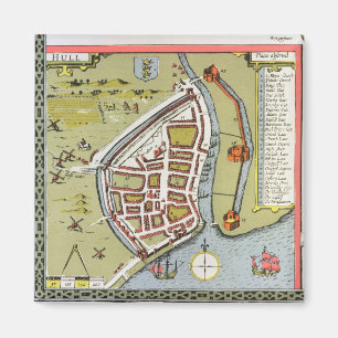 Imán Casco, detalle del mapa de los montar a caballo