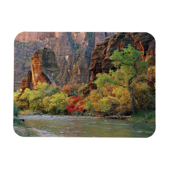 Imán Caserío otoñal a lo largo del río Virgin cerca de  (Horizontal)