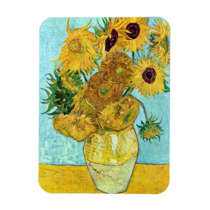 Imán Caseta Con Doce Girasoles De Vincent Van Gogh