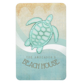 Imán Caseta de playa Tortuga Náutica Aqua Blue ID623