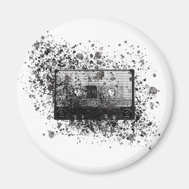 Imán Casete de audio retro (Frente)