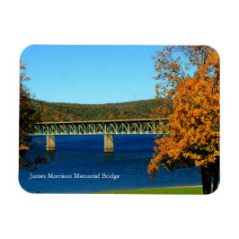Imán Casey Bridge Colorful Autumn Scene Souvenir
