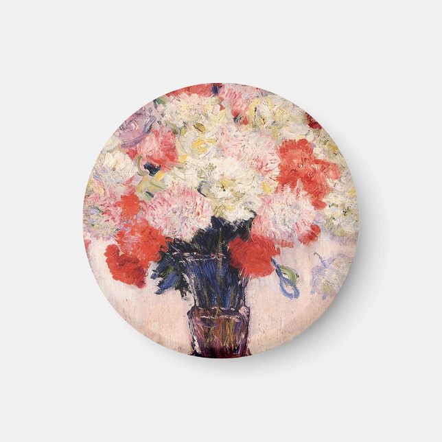 Imán Caso De Peonies De Claude Monet (Frente)