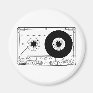 Imán cassette retro gráfico vintage casette de camiseta