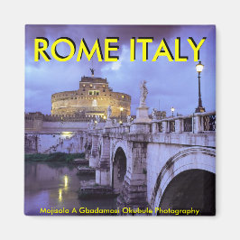 Imán Castel Sant'Angelo y Puente, Roma, Italia