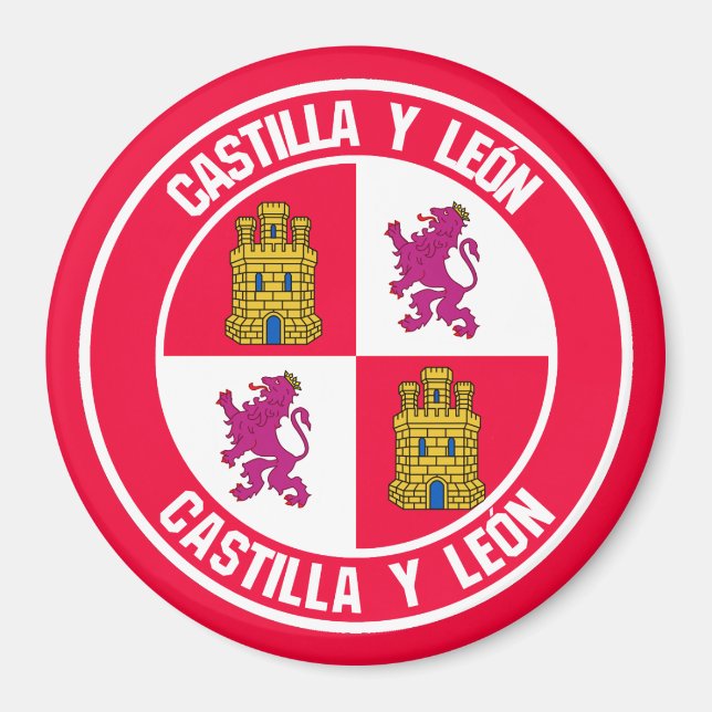 Imán Castilla y León Round Emblem (Frente)