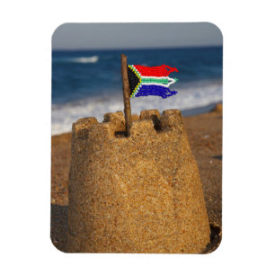 Imán Castillo de arena con bandera sudafricana, Umhlang