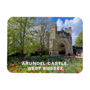 Imán Castillo de Arundel en primavera, Sussex occidenta