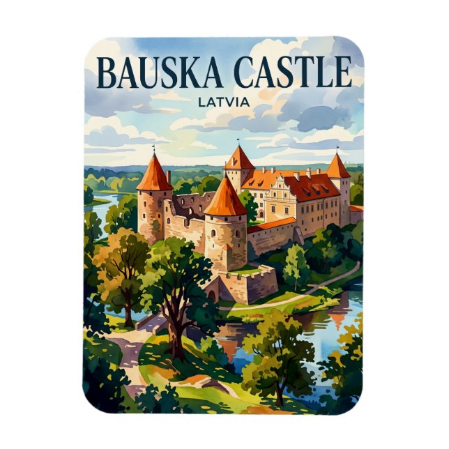 Imán Castillo de Bauska Letonia (Vertical)