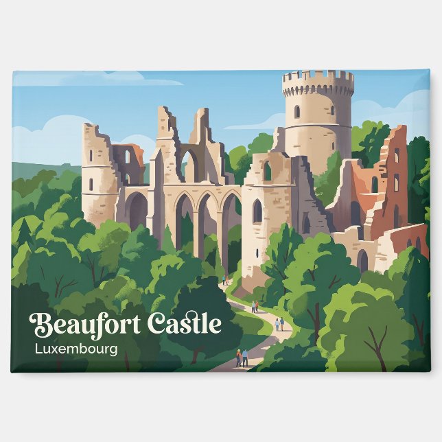 Imán Castillo de Beaufort Luxemburgo (Anverso)