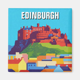 Imán Castillo de Edimburgo en Escocia Resumen Arte