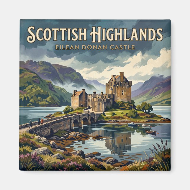 Imán Castillo de Eilean Donan Escocia (Frente)