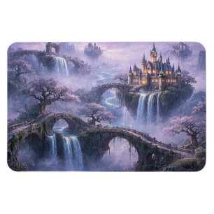 Imán Castillo de Fantasía Paisaje Surrealista Azul Lava