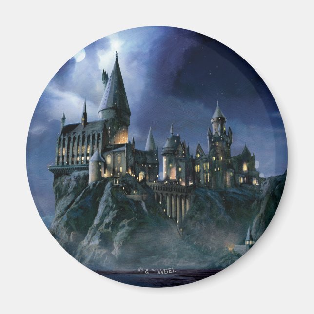 Imán Castillo de Harry Potter | Hogwarts iluminados por (Frente)