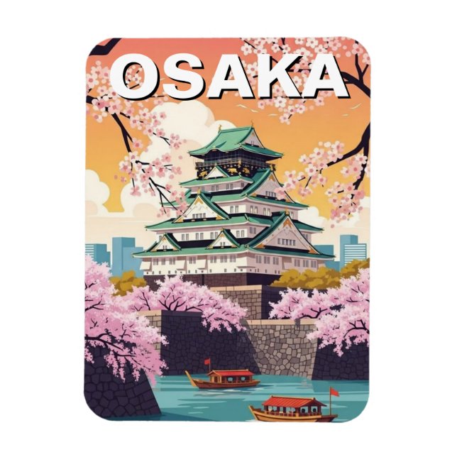 Imán Castillo de Osaka Japón (Vertical)